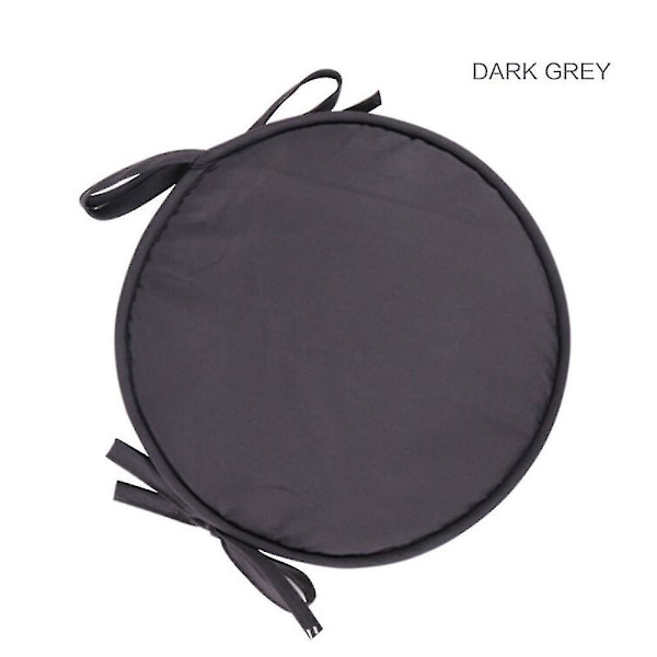 30/38 cm Blød Rund Stolhynde Stolpuder Med Stropper Bind Fast Mørkegrå{sl】 Deep Grey 30cm