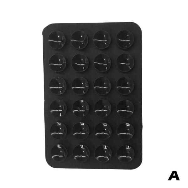 Silikon sugpropp för mobiltelefonfäste Sugpropp med baksida svart 1 st{sl} black 1pcs