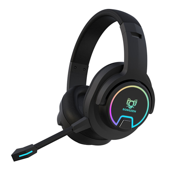 Gamingheadset med mikrofon, Bluetooth Gaminghörlurar med