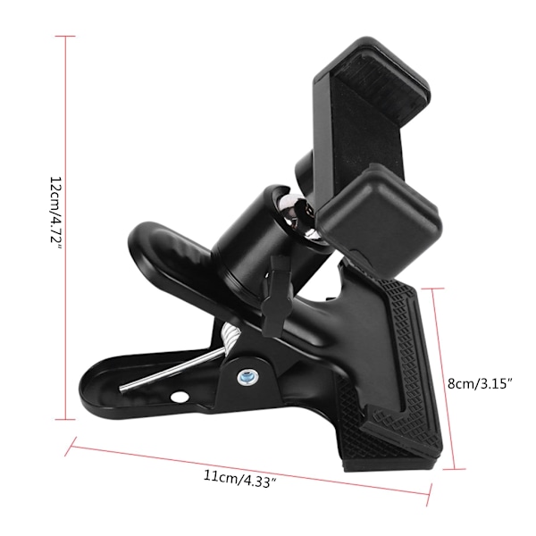 Gitarrhuvud Klämma Mobiltelefonhållare Gitarrhals Mobiltelefon Klämfäste för de flesta modeller 5,5cm-7,5cm Telefoner