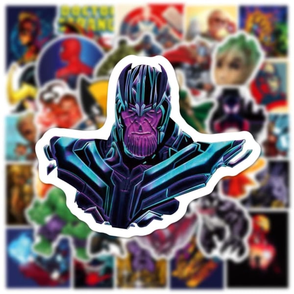 100 stycken Marvel-Ssuperheld klistermärken pack vinylklistermärken graffiti klistermärken för skateboard bil Superhållbar