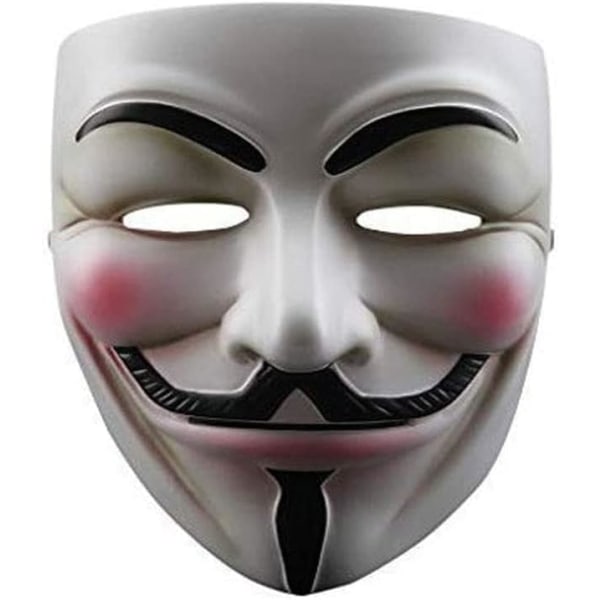 GrassVillage Anonymous Halloween V för Vendetta Mask Set - PARTY, WORLD BOOK WEEK/HALLOWEEN KIT 3 Pack Set - Gold, Black and White