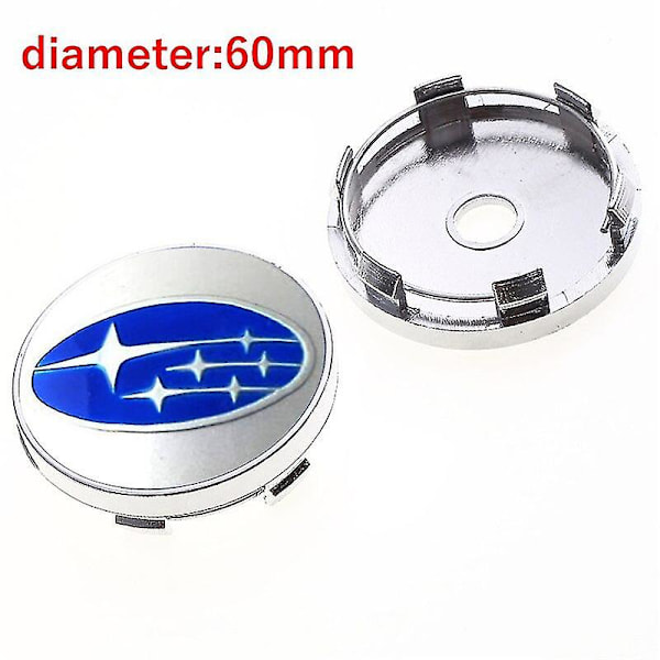 4 stk. 60 mm Bil Styling Hjul Centerkapsler til Subaru Sti Wrx Forester Outback Impreza Legacy Xv Tribeca Tilbehør Shry B