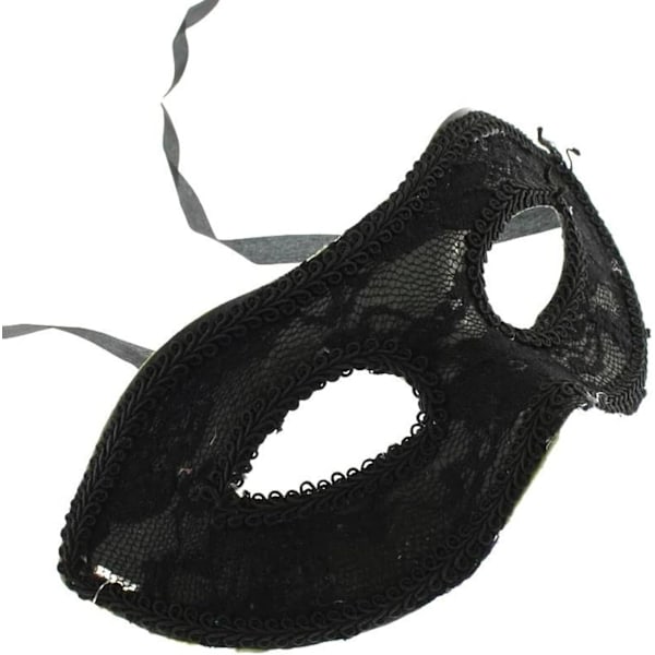 Topkids Accessoarer Masquerade Maske til kvinder og mænd Black Lace