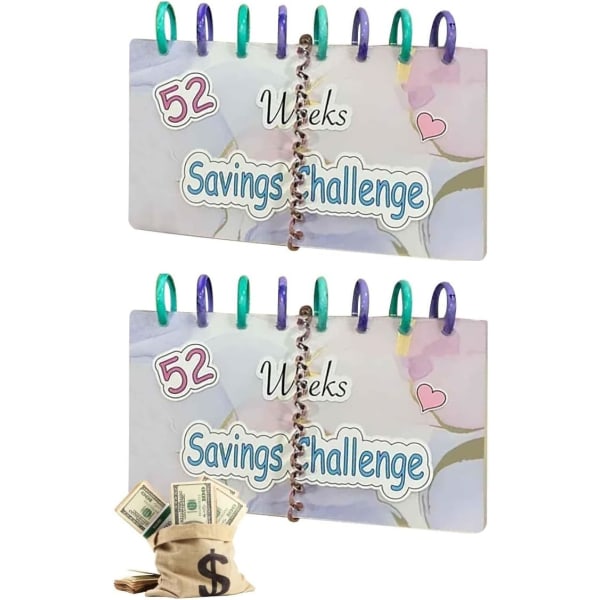 Flroha 52 Vecka Money Saving Challenge Binder | Budget Planer Savings Challenge