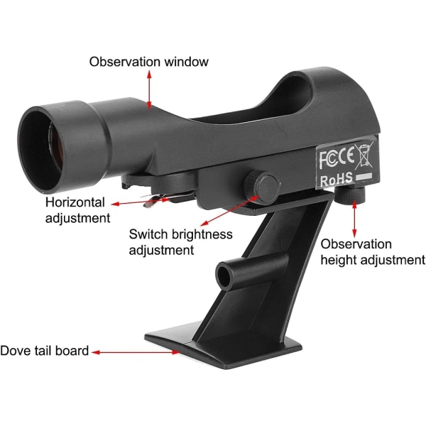 Siktning Finderskop astronomi visar stjärnpekare teleskop finnarskop röd prick upp