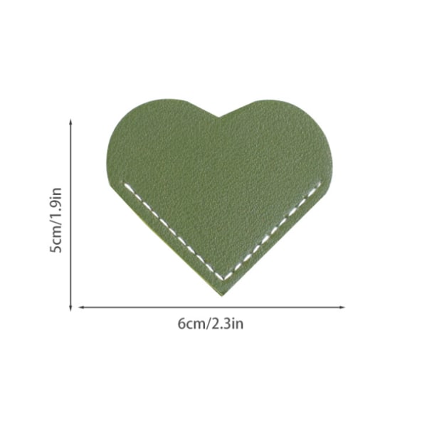 7 hjärtformade bokmärken i PU-läder med kärlekssidor