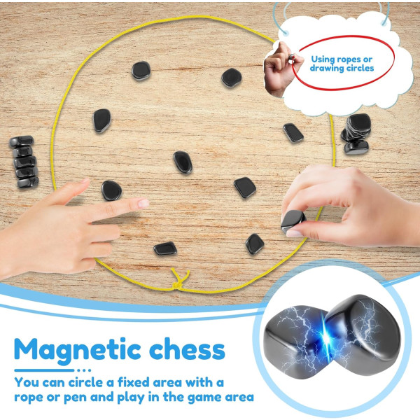 20 delar magnetiskt schackspel magnetiskt brädspel roligt magnetiskt brädspel med förvaringspåse julklapp till barn