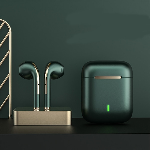 Trådløse semi-in-ear Bluetooth-hovedtelefoner (mørkegrøn)