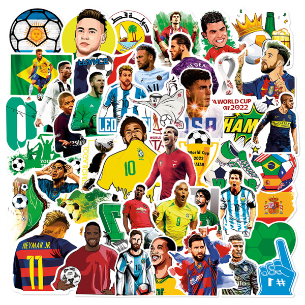 50:a Fotbollsstjärna Fotboll Graffiti klistermärken