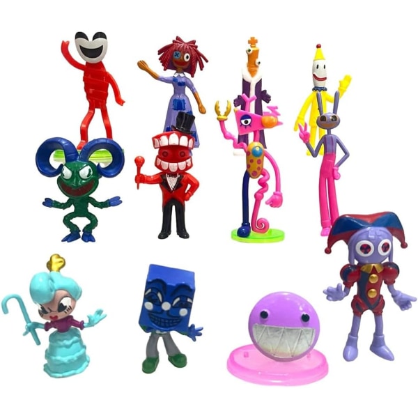 12 The Amazing Digital Circus Figures Set, Pomni Jax modellleksaker för barngåvor, The Amazing Digital Circus Collectible Anime Figurer 12pcs-h