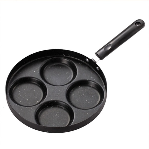 Æggepande med fire kopper, Maifan sten non-stick pande, multifunktionel æggepande, kompatibel med alle varmekilder