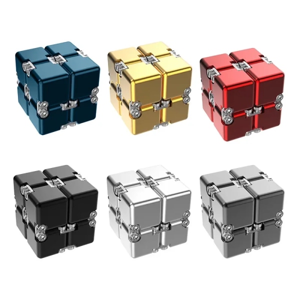 Stress Relief Toy Metal DIY Infinite Magic Cube Upgraded Disassembled Assembled Block Fidget Toy for Kid Adults Cubo Antiestres