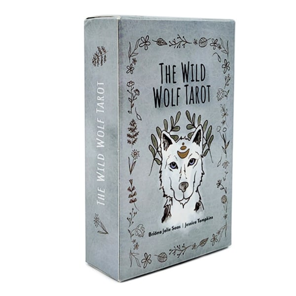 Wolf Tarot Cards Deck Board Game Fate Divination Holographic Paper English Board Game Party Playing Cards