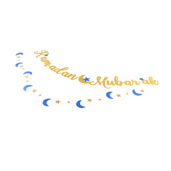 Ramadan Mubarak -bannerit, kaunis muotoilu, Eid Mubarak -bannerit seinälle, takkoihin, oviin, juhlakoristeluun