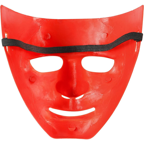 Halloween-maske Almindelig kostume Voksenoutfit Uhyggelig skræmmende gyserfest Ansigt Fancy kjole Cosplay Red 10 Masks