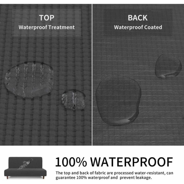 190-210 cm. 100% vedenpitävä futonsuojus, kaksinkertainen vedenpitävä futonsohvan suojus