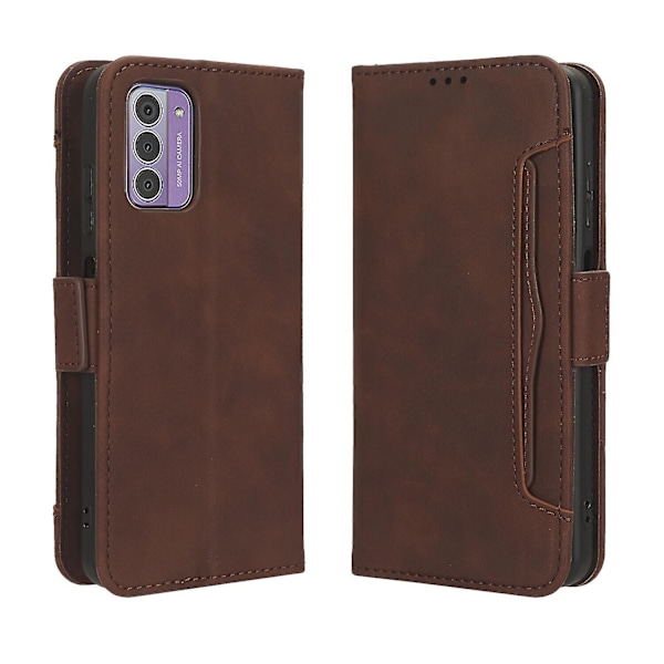 Nokia G42 5g -kotelo, säädettävä irrotettava korttipaikka, magneettinen sulkeminen, nahkainen lompakko yhteensopiva Nokia G42 5g -kotelon kanssa Brown