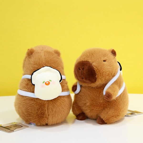 Capybara gosedjur - 22 cm mjuk plyschdocka, födelsedagspresent till barn, mysig kuddkompis 2 pcs