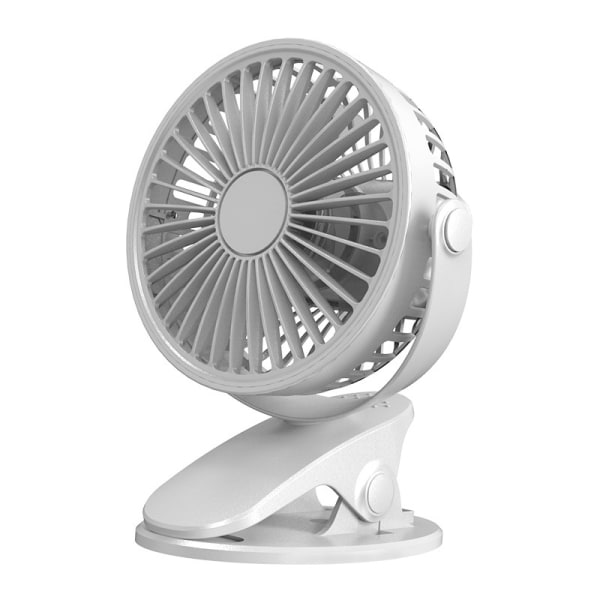 Bærbar Mini Skrivebordsventilator, 3-Hastigheds USB Personlig Ventilator, 360° Roterbar white