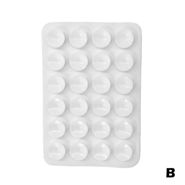 Silikon sugpropp för mobiltelefonfäste Sugpropp med baksida v{sl} white 1pcs