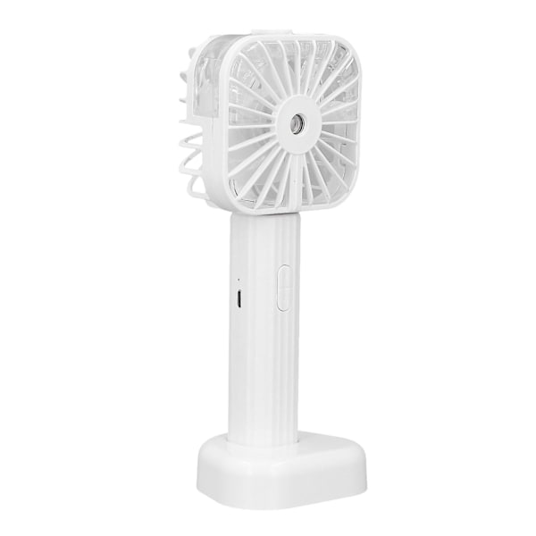 Bærbar Mini Misting Batteri Fan med Base til Rejse, Hjem, USB Genopladelig