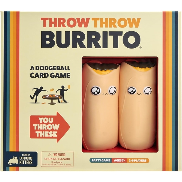 Exploding Kittens Throw Throw Burrito-kortspel för vuxna Tonåringar och barn, A Dodgeball Card Game, Lingua Inglese