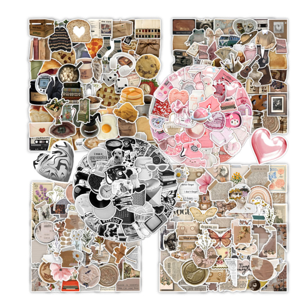 360 klistermärken vardagsliv vintage stil klistermärke dekoration