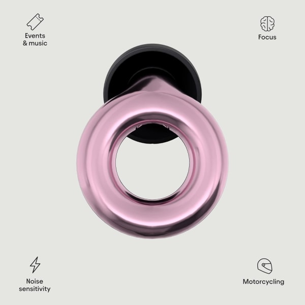 Loop Experience Öronproppar – High Fidelity hörselskydd för ljudreducering, motorcyklar, arbete och ljudkänslighet Rose Gold