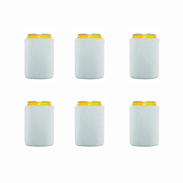 6-pack Ölkylare/Hylsor Mjuka Isolerande Återanvändbara Hållare White