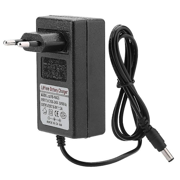 Ersättningsströmadapter för Li-ion Batteriladdare, AC 100-240V DC 16.8V 2A, Säker Laddning, EU-kontakt