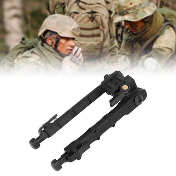 Aluminiumslegering Skyde Bipod Teleskopisk Hurtigmonterings Bipod til Udendørs Jagt Skydning Sort