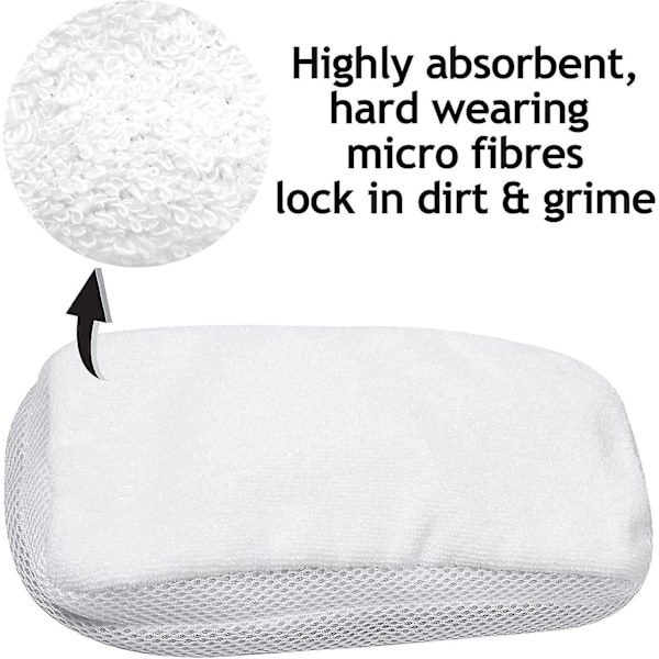 Golvmopptrasor för hårda golv, kompatibla med Morphy Richards 720020 720021 720502 9-i-1 ångmopp (4-pack)