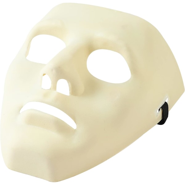 Halloween-mask Vanlig kostym Vuxenoutfit Skrämmande skrämmande skräckfest Ansikte Finklänning Cosplay White 100 Masks