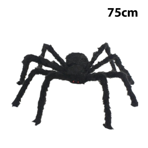 30/50 cm/75 cm Big Black Plysch Spindel Halloween-festdekorationer 75cm