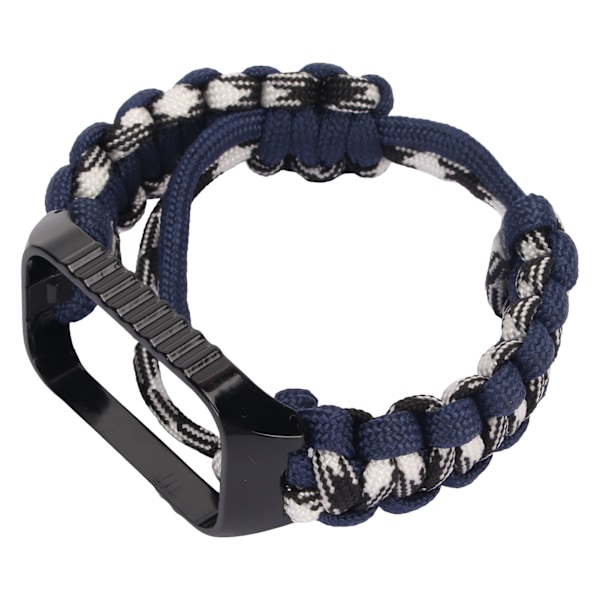 Paracord-rannekoru kellosuojakuori 2 in 1 Yhteensopiva Redmi Band 2 -älykellolle Navy Blue