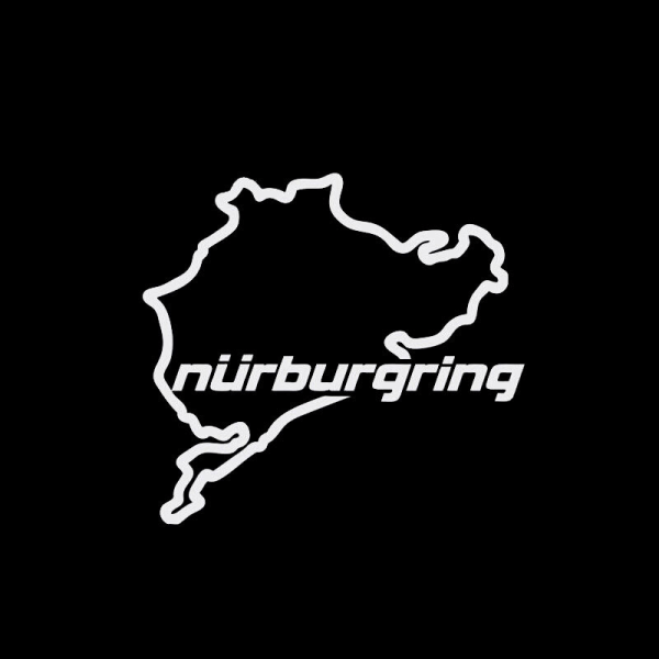 Car Styling Racing Road Nurburgring eativt modefönster Vit