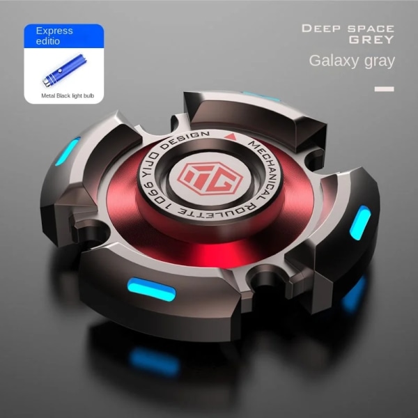 Stress Relief Fidget Spinner Alloy Luminous Light Hand Gyroscope Stress Toys R188 Silent Bearing Male Christmas gyro adult