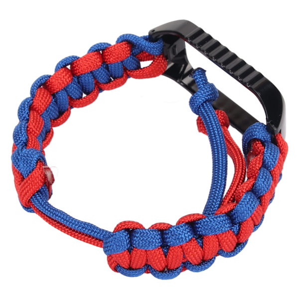 Paracord klockarmband Klockskyddsfodral 2 i 1 Kompatibel för Redmi Band 2 Smartwatch Blå Röd