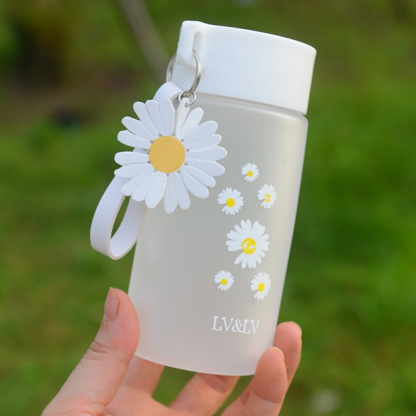 Vattenmugg 480ml Plast Daisy Frosted Portable White