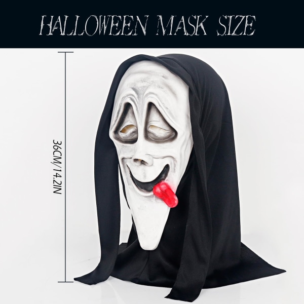 keland Läskig Ghostface Mask Scream Mask Läskig Halloween Cosplay Prop