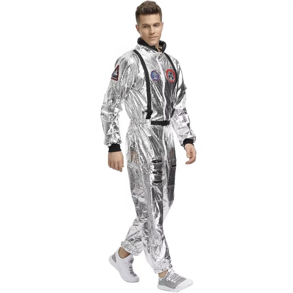 Astronaut Cosplay Kostymer Halloween Carnival Party Kostymer För Kvinnor Män Men XL