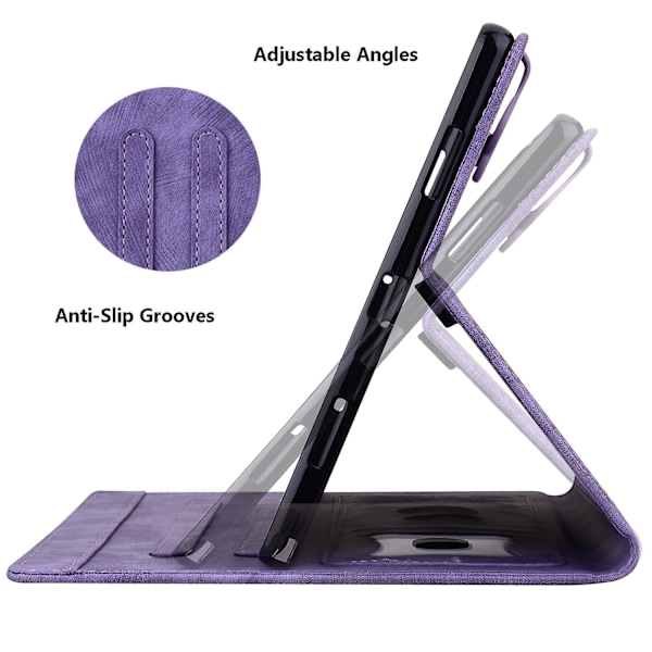 Katt Läderfodral för Lenovo Tab P12 12.7 Purple