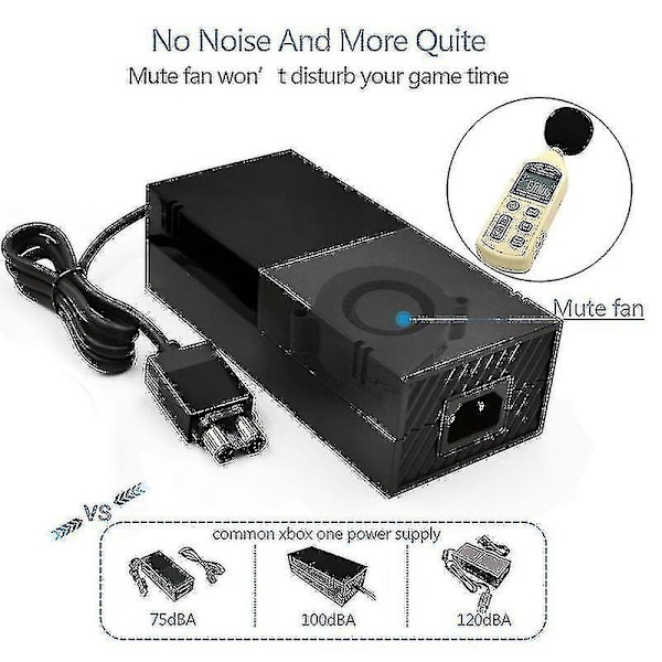 Nätadapter för Xbox One, ersättningsströmförsörjning, 100-240 V spänning, AC-kabel