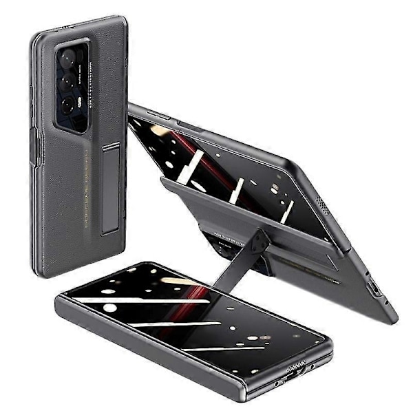 For Honor Magic V2 RSR Porsche Design Cover Belagt PC Stativ Telefon Cover Med Anti-Spy Film Grå Grey Honor Magic V2 RSR Porsche Des