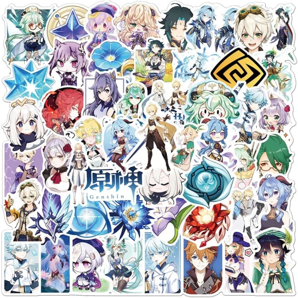 50 Kamisama Love anime klistermärken för bärbar dator, stötfångare, skateboard, vattenflaskor, dator, telefon Genshin Impact