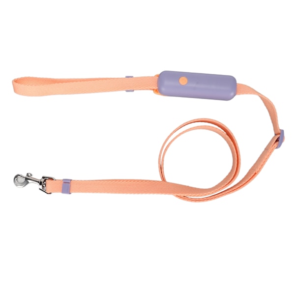 Retractable Stylish Multifunctional Nylon Pet Walking Leash with Adjustment Buckle Hanging Loop and Snap Lock Purple