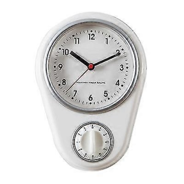 Väggklockor och timers - Klocka med timerfunktion vit white