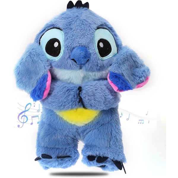 Soothing Stitch bamse, Stitch til angstlindring, rytmisk vejrtrækningsbevægelse til sovende børn og voksne Blue Stitch