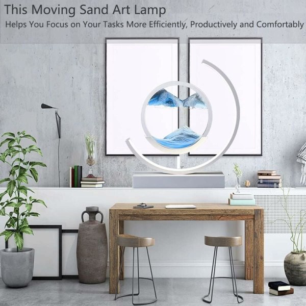 Bordslampor för flytande sandmålning, bordslampa 3D Quicksand Art